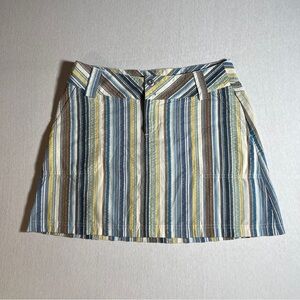 Patagonia Retro Netty Stripe Organic Cotton Blend Tennis Golf Mini Skirt, Size 8